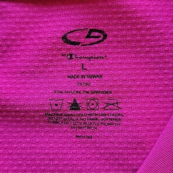 Champion Gear compression athletic t-shirt in fuscia pink Women's Size L - Picture 10 of 12